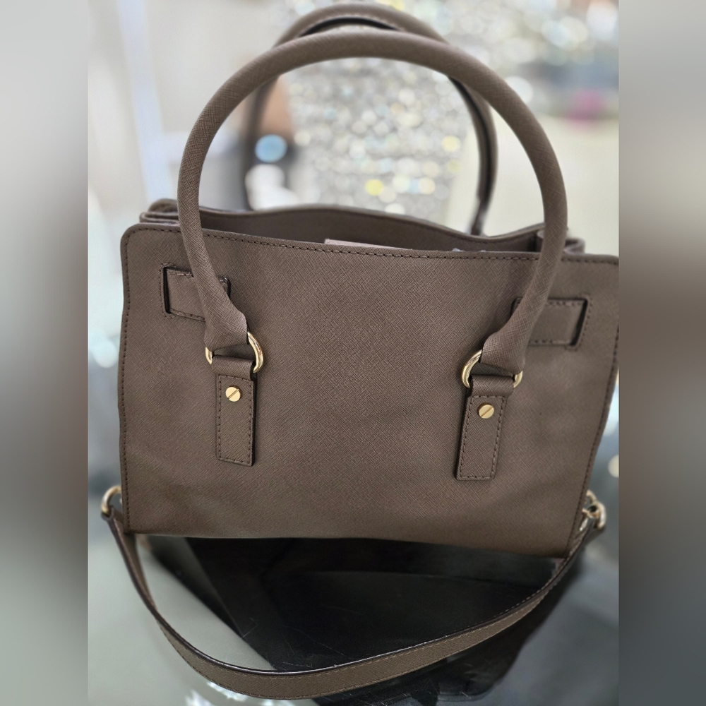 Michael Kors Hamilton Taupe Satchel - Picture 2 of 16